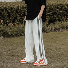 休闲裤男韩版潮拼色裤脚开衩2026春夏季新款ins宽松长裤K3388-P37，男装休闲裤，星座412
