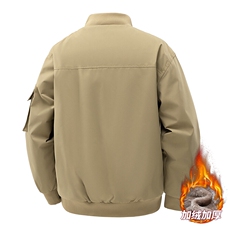 加绒加厚棒球服男款外套冬季休闲工装加绒夹克JK156-P85，男装棉衣，星座308B-2