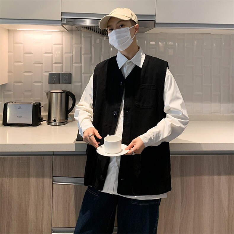 工装外套男春秋ins潮流复古背心工装坎肩vintage夹克马甲MM23P28,男装背心/马甲,星座1013-5