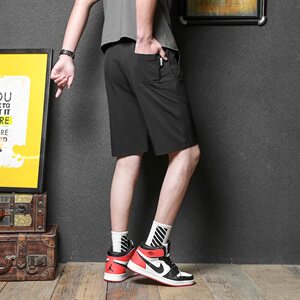 M-5XL男大码冰丝弹力5分裤薄款短裤5032-1_9589-P25图片