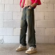 青春流行ins男直筒水洗牛仔裤N3017P40，男装牛仔裤，星座1116-2