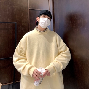 MD7493P40主推潮牌毛衣男加厚宽松慵懒风针织衫高级感圆领打底衫图片