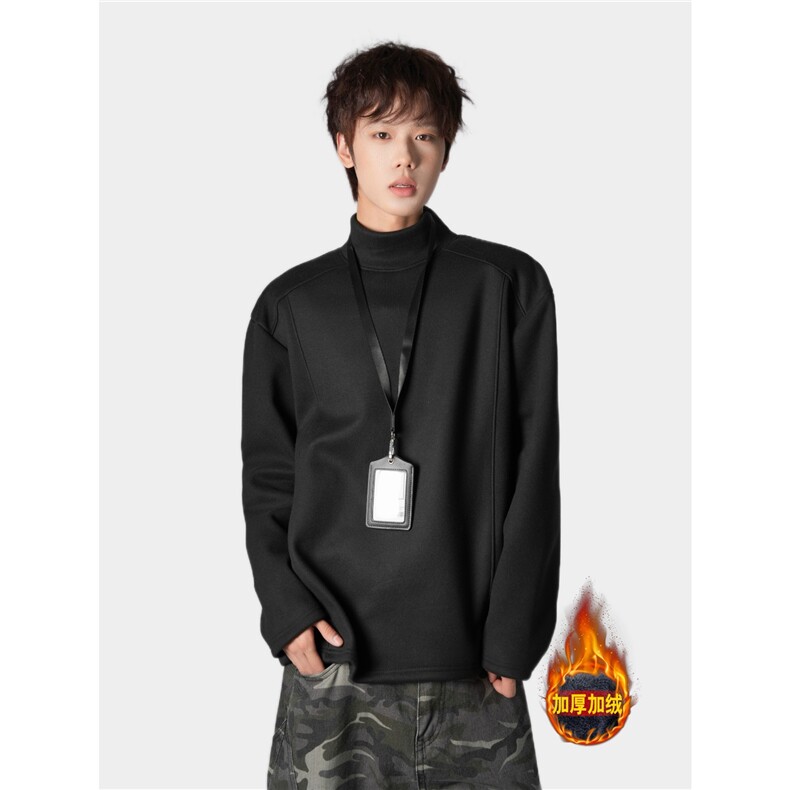 TXDD018-P45加绒加厚冬季长袖T恤男打底衫，男装T恤，星座712A-1