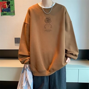 印花卫衣男2025年春秋季韩版新款圆领宽松上衣打底衫港风潮流图片