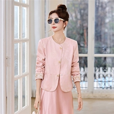 新中式G风外套女2026春季新款复古刺绣提花设计感时尚气质外套，女装西装，卡杰菲