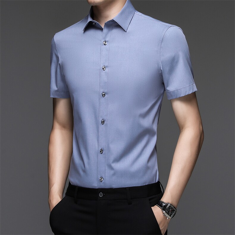 ADd5018钱塘2020-3夏季男士商务休闲精品短袖衬衣P60图片