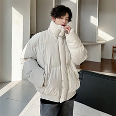 现货冬季立领百搭休闲加厚纯色棉衣A071-995-P95，男装棉衣，电商A071