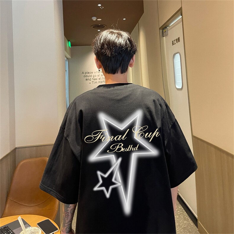 特P19控38230g重磅纯棉港风短袖t恤男DT3132,男装T恤,电商B370