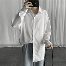 2021新款春夏冷淡风衬衫雪纺垂感长袖衬衫男衬衣CS2002，男装衬衫，星座507