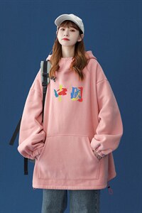 中性 秋季潮流印花宽松卫衣 B27  P55控78加绒P65图片