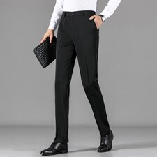 W1822秋季男士休闲裤西裤裤子直筒宽松商务弹力P70图片