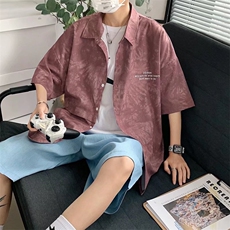 日系春夏季新款衬衫潮流慵懒男方领宽松型衬衫CS239P30，男装衬衫，星座1116-2