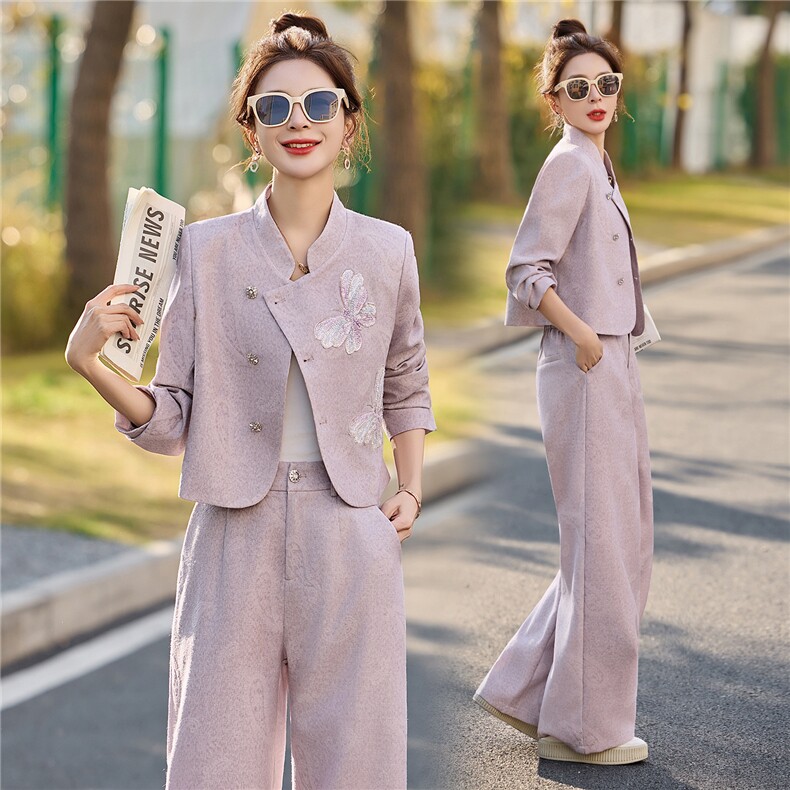 2026春季新款淑女气质御姐炸街两件套套装,女装套装/套裙,伊仟回