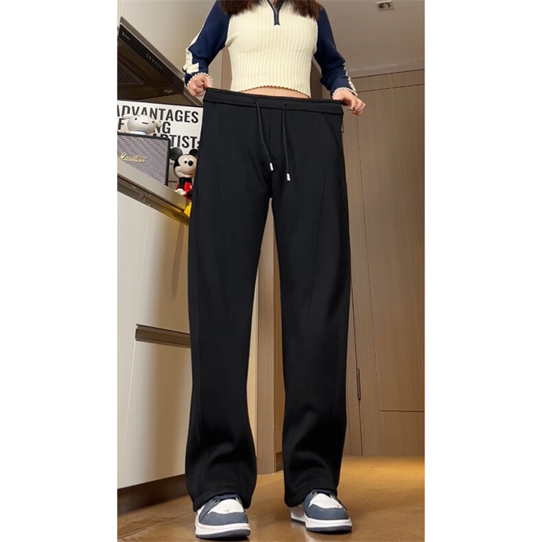 25新款男女480克重磅加绒加厚解构拼接弯刀卫裤504-K224-特P45,男装休闲裤,星座504