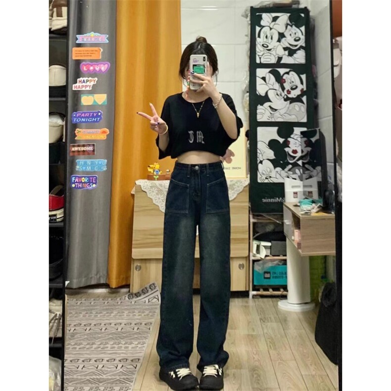 1506-1/K88011/P41个性字母牛仔裤嘻哈ins潮高街潮流痞帅长裤男女,男装牛仔裤,星座1506-1