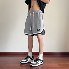 短裤男夏季美式复古拼接五分裤潮牌宽松大码XZ102B-1DK2606P30，男装牛仔裤，星座102B-1