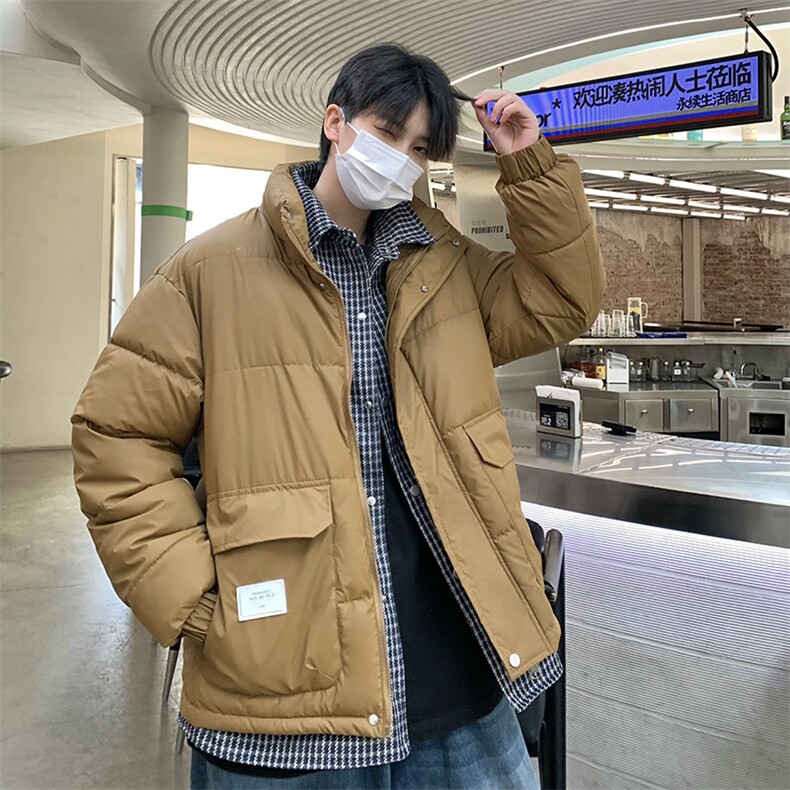B266-C101-P138 23冬新款宽松休闲潮流假两件外套棉衣图片
