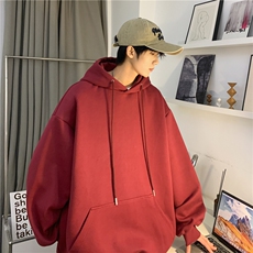 2023男生秋季新款外套潮流纯色宽松落肩卫衣JK23305-特批25控48，男装卫衣，星座605(原A050)