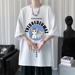 HT73160-P22 华夫格t恤男短袖男大码五分袖  短句风图片