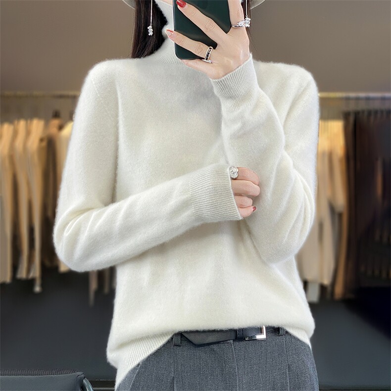 2025百搭时尚高领针织衫，女装针织衫/毛衣，羿纯羊绒高端店