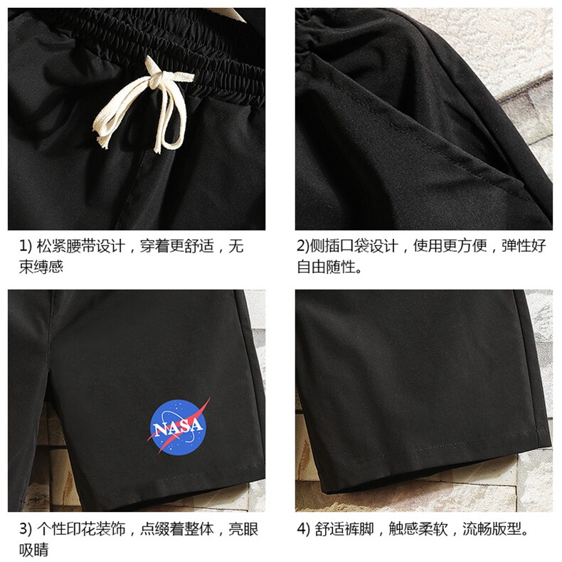 DK39252-P15NASA港风休闲短裤男士大码运动五分裤男中裤男砖墙,男装休闲裤,电商A040A