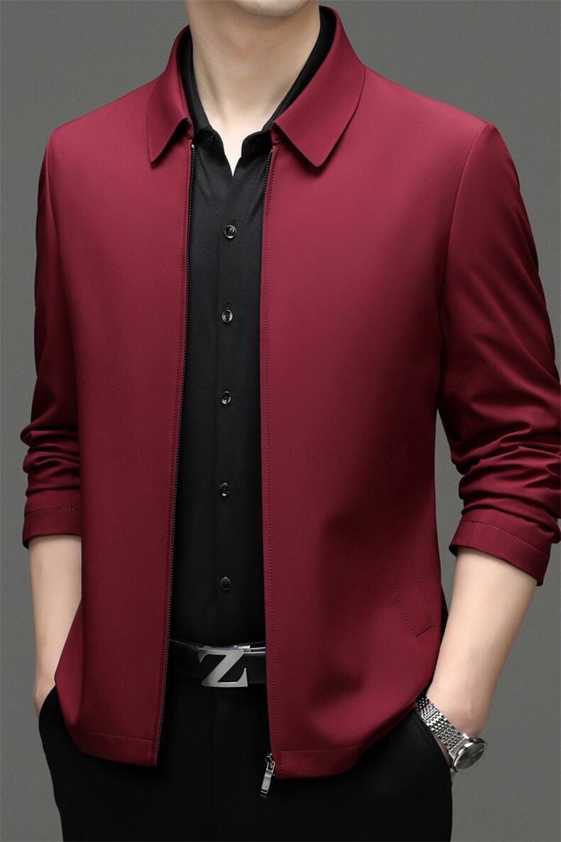 Z1315春季新款2023年男士休闲长袖翻领夹克商务外套,男装夹克,电商B360