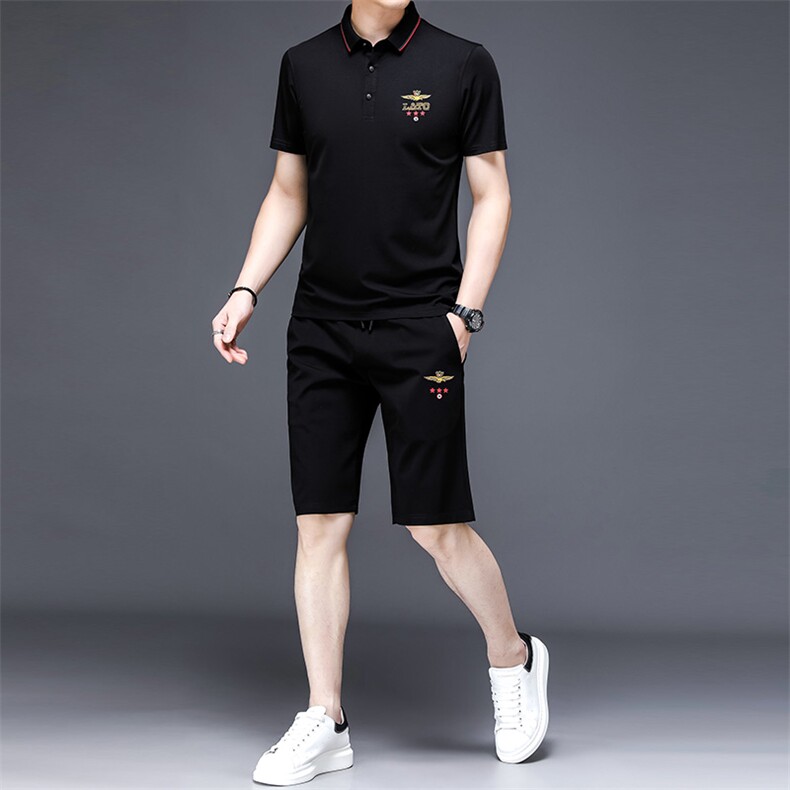 短袖套装男短裤两件套男装时尚青年百搭潮,男装休闲套装,电商B212（原钱塘6029）