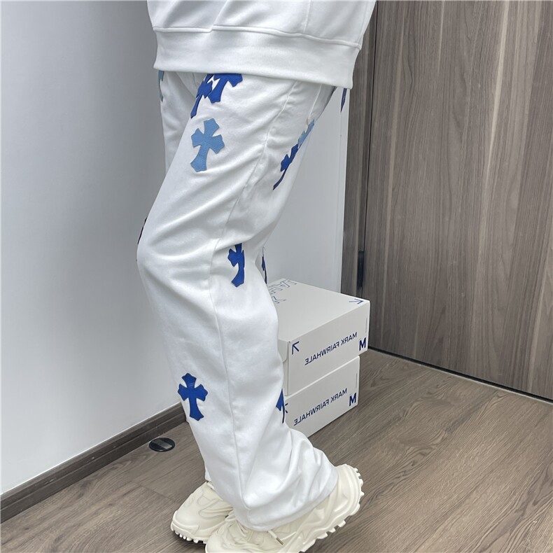 网红款白色牛仔裤十字架高街风p39Y686,男装牛仔裤,星座1112-1