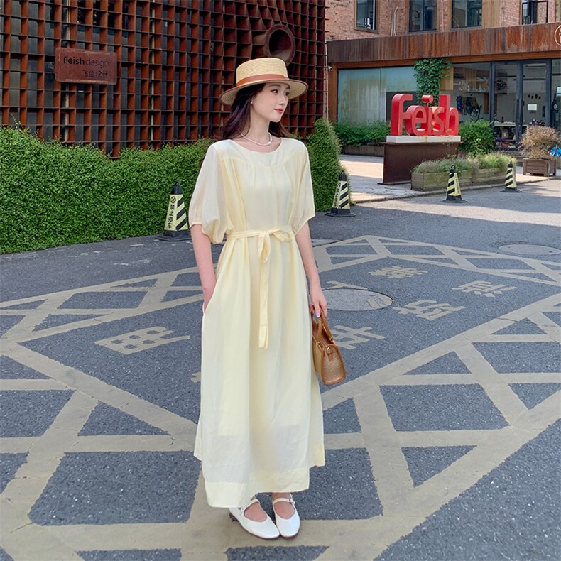《现货新品》法式灯笼袖个性时尚连衣裙,女装连衣裙,MQ