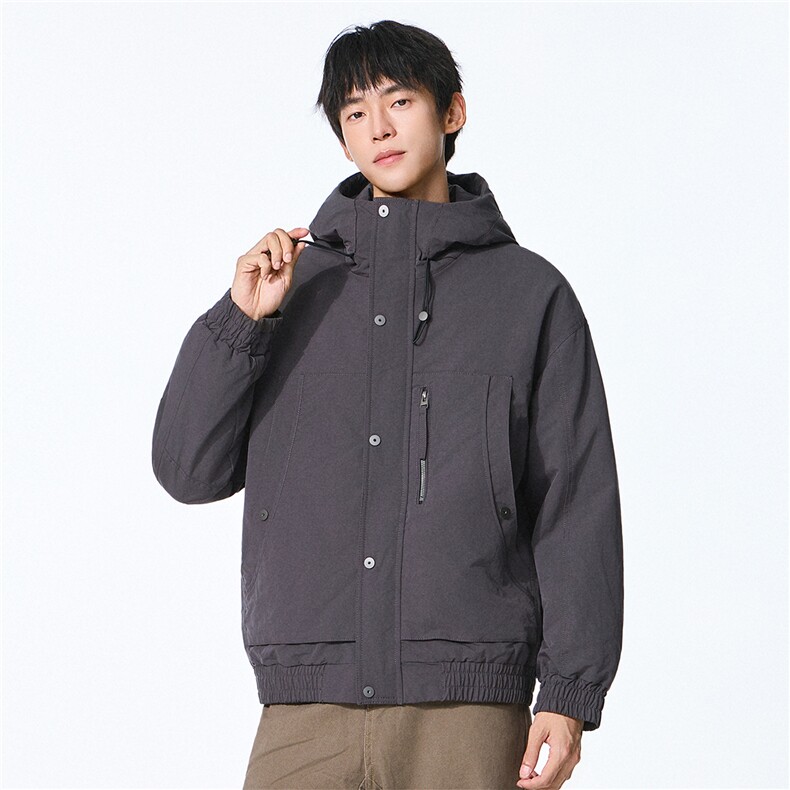 夹棉2025秋冬新款连帽工装夹克男女户外登山服棉服,男装夹克,电商D215