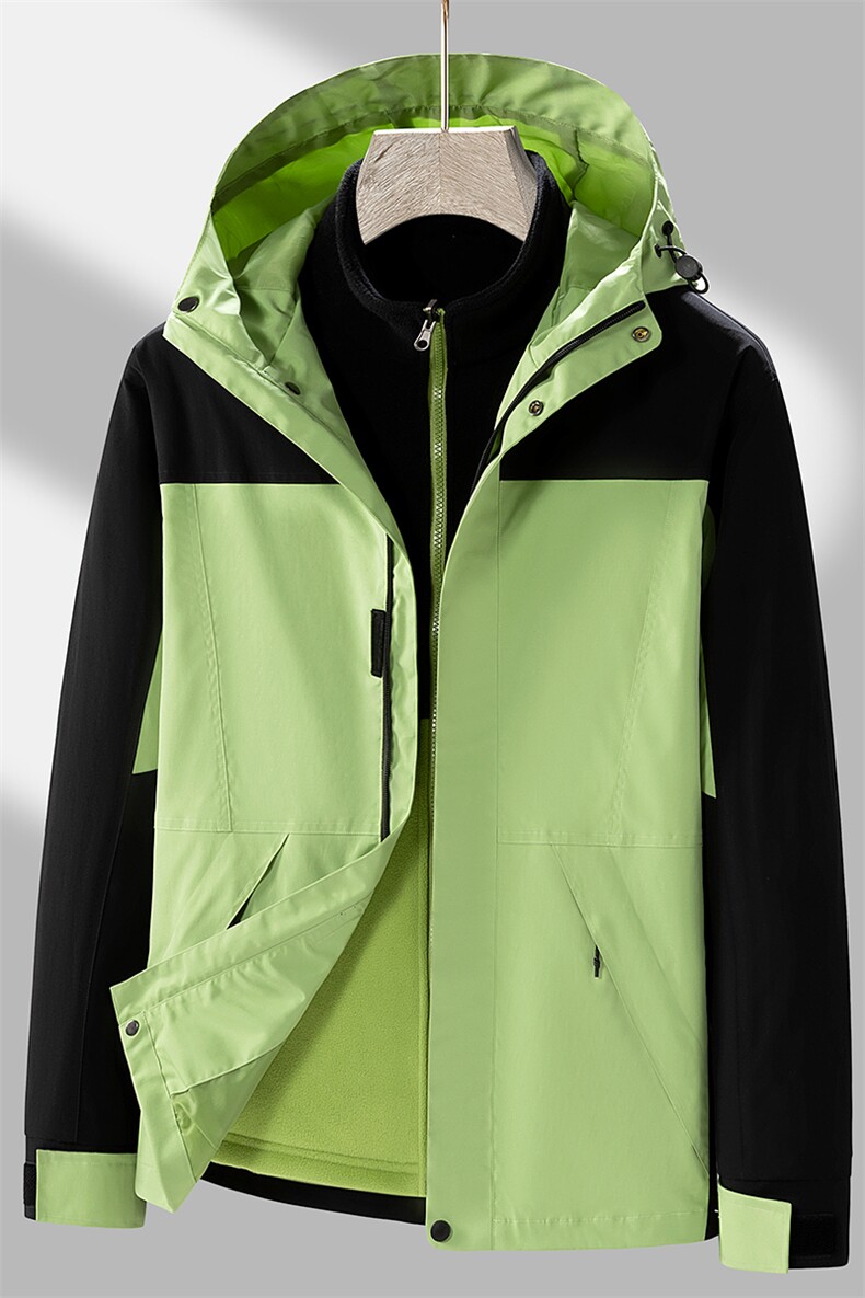 春秋新款三合一冲锋衣加厚可脱卸潮服防风保暖休闲登山服夹克上衣,男装夹克,钱塘6003（原4033）