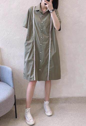 撞色连衣裙，女装连衣裙，江南俏之羽