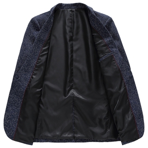 春季新款男士新款西服保暖青年商务休闲大衣外套西装图片