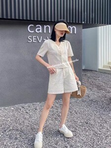 方块刺绣套装,女装职业装,天使公主