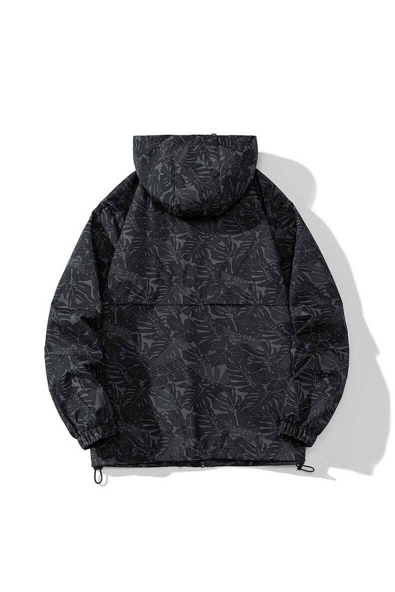 新款连帽冲锋衣夹克平铺男印花潮流宽松休闲外套A238-JK2308-P68,男装夹克,星座717