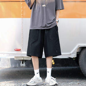 裤子男夏季日系工装直筒短裤宽松五分裤运动休闲裤潮DK01113-P33图片