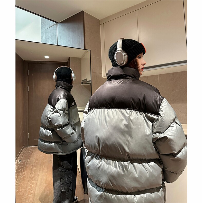EQ337撞色字母印花加厚保暖冬季棉衣外套男女情侣装面包服棉袄,男装棉衣,电商C306-1