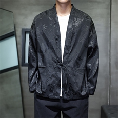 2026春装新款加厚龙纹夹克开衫外套唐装汉服潮流2512-P50，男装夹克，电商A057B