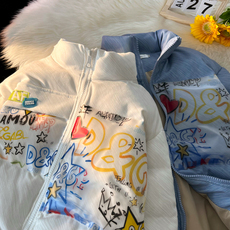 已出货！主推！平铺小清新面包服立领棉衣情侣可爱韩版M05-P120，男装棉衣，星座1611B