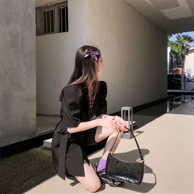 【现货】2021年夏季新款宽松显瘦长款半袖西装166-XZ07P105,女装西装,茜茜公主