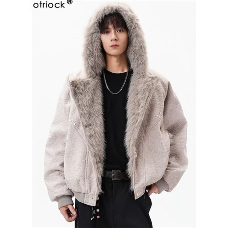 美式复古座山雕短款连帽毛领棉服女冬派克服棉衣外套MH325,男装棉衣,星座1116A（原606A-3）