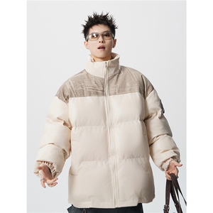 PU皮棉服冬季宽松港风棉衣立领冬装棉袄PM01-P115限168抖音控178图片