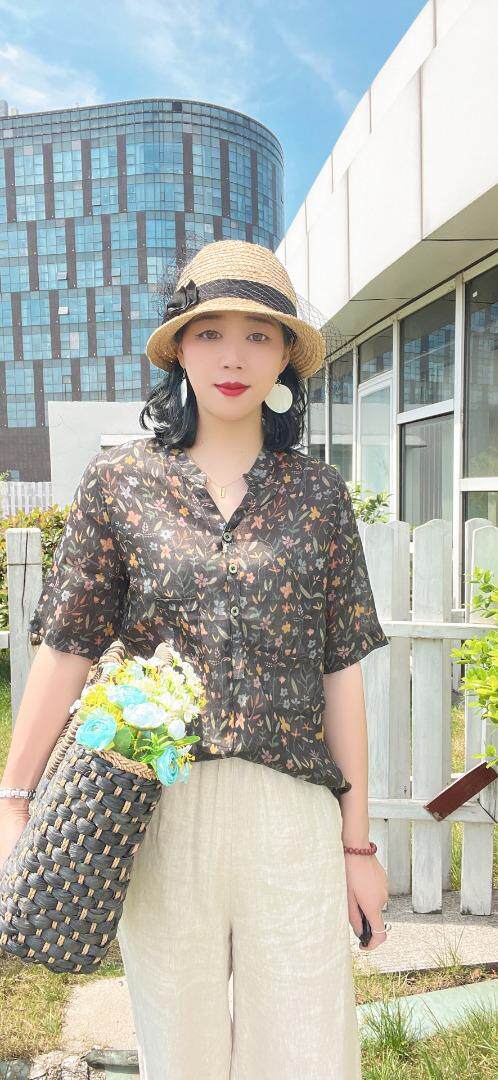 纯苎连衣裙小衫裤子裙子衬衣 时尚风 风淑女风休闲风，女装连衣裙，川哲