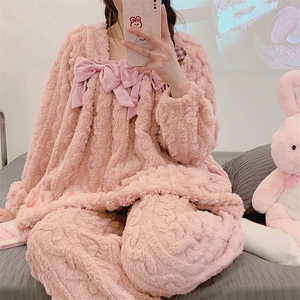 冬季睡衣女珊瑚绒加厚加绒法家居服秋冬款A168-RZSY04-TP115图片