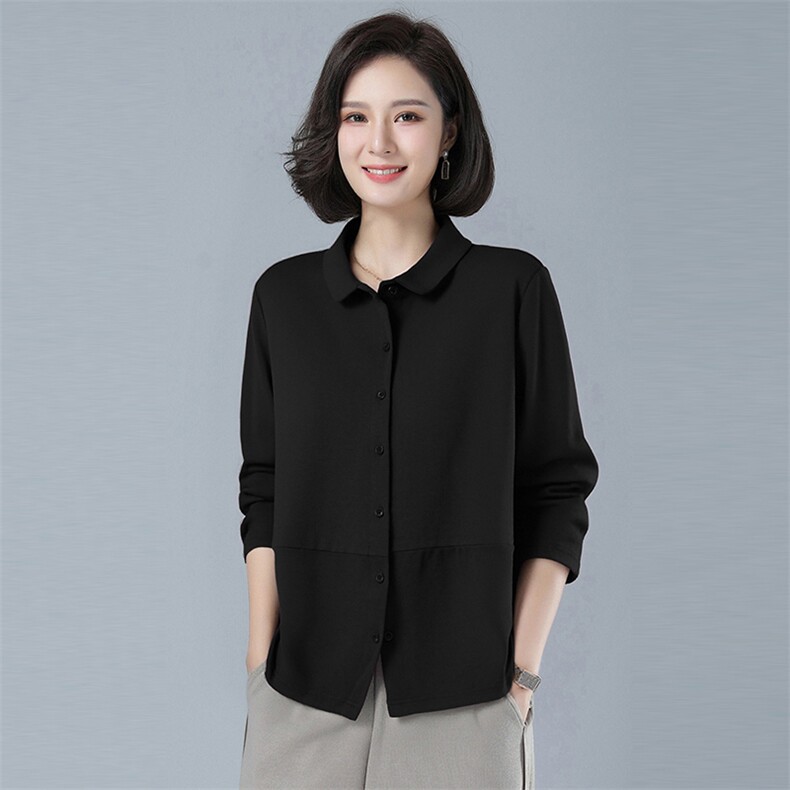 2025年秋季宽松型厚款拼贴常规宽松型休闲单件针织开衫大码T恤，女装大码女装，秋牧寒烟