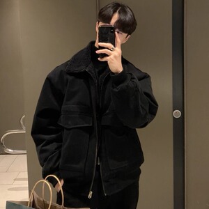 新款秋冬季韩版时尚高级感翻领夹克宽松棉服加绒外套 JX9135图片