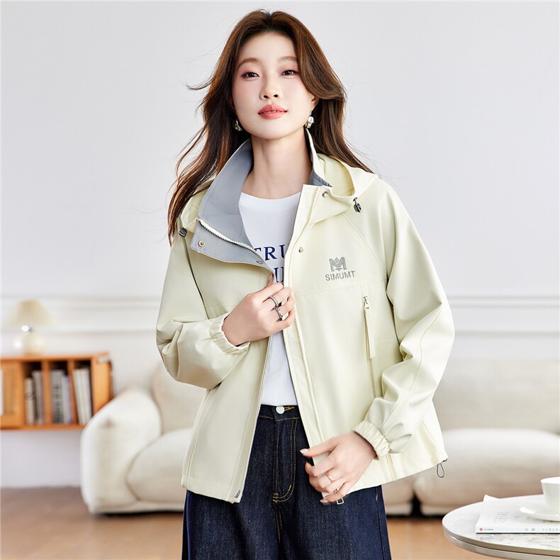 现货！2026年春季外套女短款休闲设计感上衣,女装短外套,沐七七