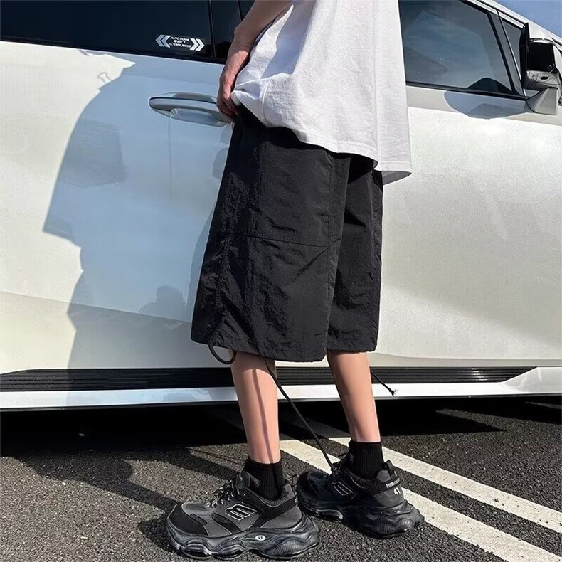 美式七分裤男款夏薄款裤休闲宽松阔腿工装短裤男裤网图dk2613-p38,男装休闲裤,星座302B-2