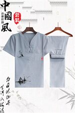 2021新款男士T恤V领中国风棉麻印花大码休闲套装QT2026-M026，男装T恤，星座1512