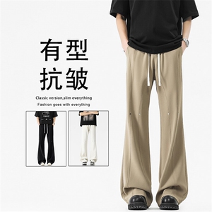 有型抗皱夏季薄款宽松微喇潮牌垂休闲裤百搭X1950-特批-4588图片